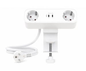 Livolo | Wit | Bureau Stekkerdoos | Dubbel Stopcontact + Dubbele USB-C Oplader Livolo Nederland B.V.