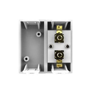 Witte Livolo banaanplug audio aansluiting met blindmodule voor design schakelmateriaal