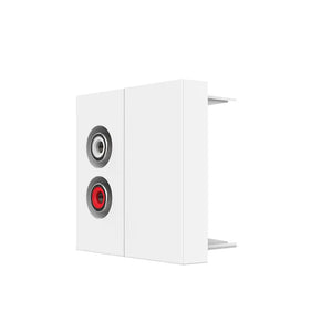 Witte rood witte tulp aansluiting met afdekpositie voor vaste audioverbindingen