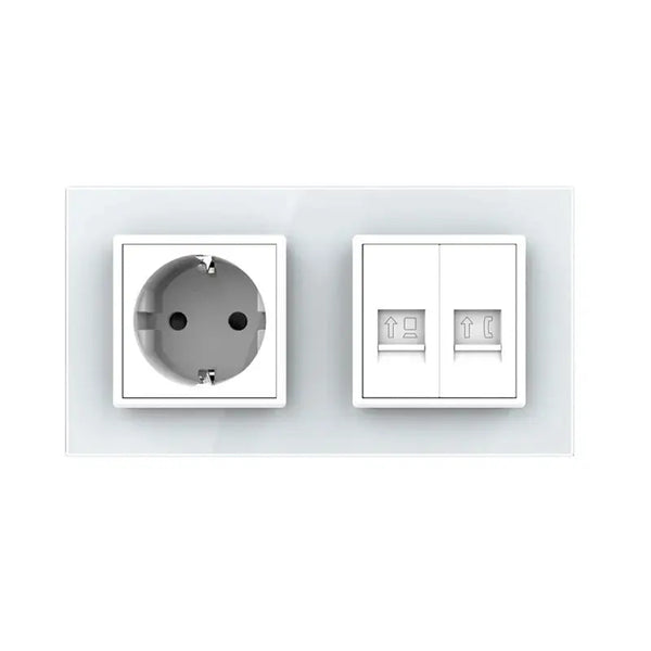 Livolo | Wit | SR+SR | Wandcontactdoos | Netwerk | Telefoon Livolo Nederland B.V.