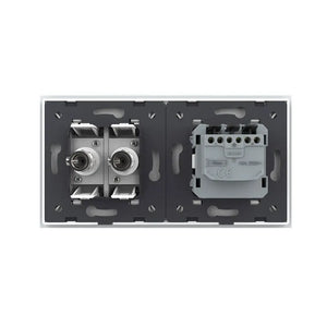 Livolo | Wit | SR+SR | Wandcontactdoos | TV aansluiting | TV aansluiting Livolo Nederland B.V.