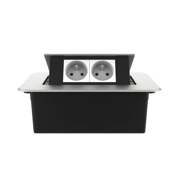 Livolo | Zilver | 2 | Pop-Up Stekkerdoos | Push | Inbouw | France | Stopcontacten - Wit Livolo Nederland B.V.