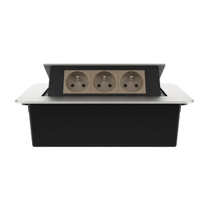 Livolo | Zilver | 3 | Pop-Up Stekkerdoos | Push | Inbouw | France | Stopcontacten - Goud Livolo Nederland B.V.
