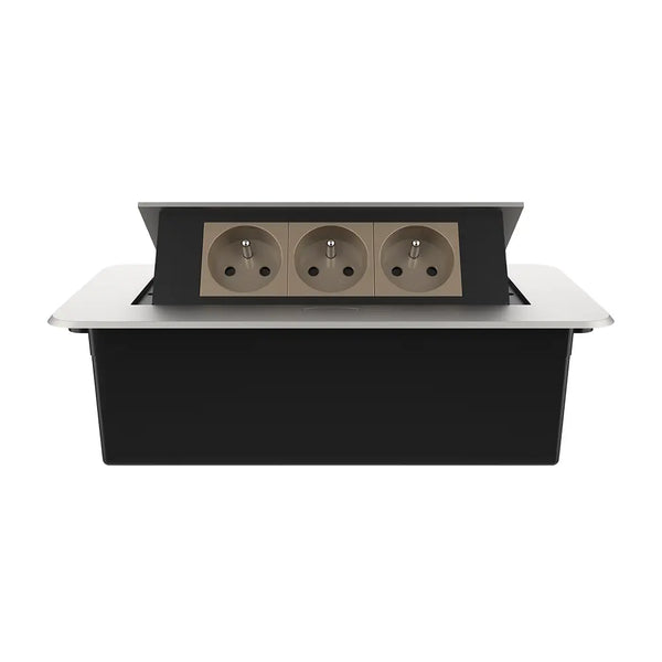 Livolo | Zilver | 3 | Pop-Up Stekkerdoos | Push | Inbouw | France | Stopcontacten - Goud Livolo Nederland B.V.
