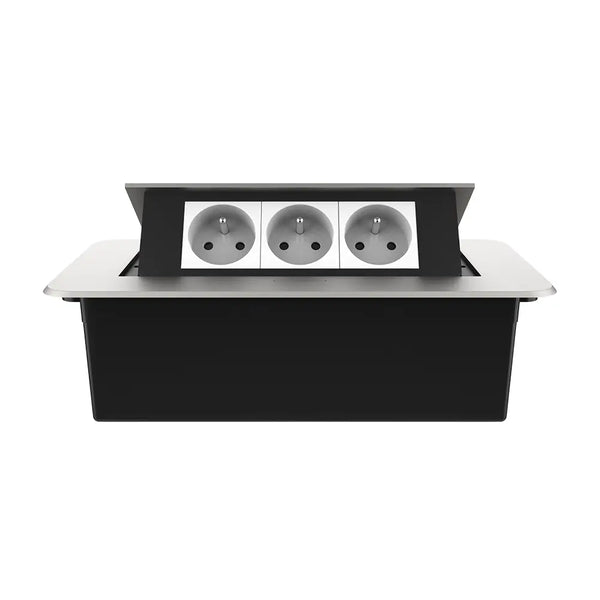 Livolo | Zilver | 3 | Pop-Up Stekkerdoos | Push | Inbouw | France | Stopcontacten - Wit Livolo Nederland B.V.