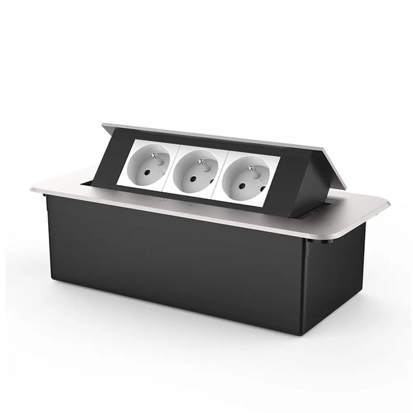 Livolo | Zilver | 3 | Pop-Up Stekkerdoos | Push | Inbouw | France | Stopcontacten - Wit Livolo Nederland B.V.