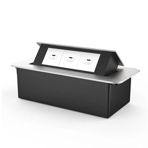 Livolo | Zilver | 3 | Pop-Up Stekkerdoos | Push | Inbouw | USB-C - Wit Livolo Nederland B.V.