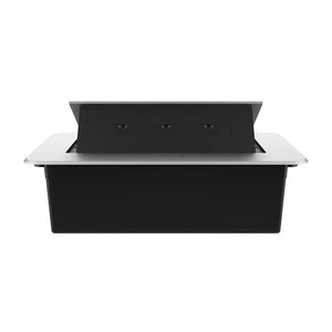 Livolo | Zilver | 3 | Pop-Up Stekkerdoos | Push | Inbouw | USB-C - Zwart Livolo Nederland B.V.