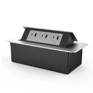 Livolo | Zilver | 3 | Pop-Up stekkerdoos | Push | Inbouw | USB & USB-C - Grijs Livolo Nederland B.V.