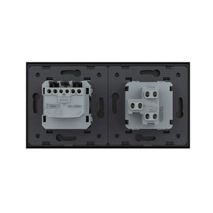 Livolo | Zwart | 1+SR | Puls | Wipschakelaar met wandcontactdoos Livolo Nederland B.V.