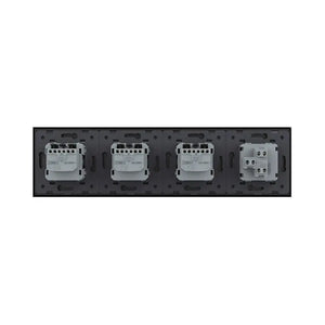 Livolo | Zwart | 1+SR+SR+SR | Aan/Uit | Wipschakelaar met drie wandcontactdozen Livolo Nederland B.V.