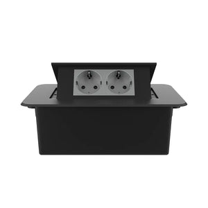 Livolo | Zwart | 2 | Pop-Up Stekkerdoos | Push | Inbouw | Stopcontacten - Grijs Livolo Nederland B.V.