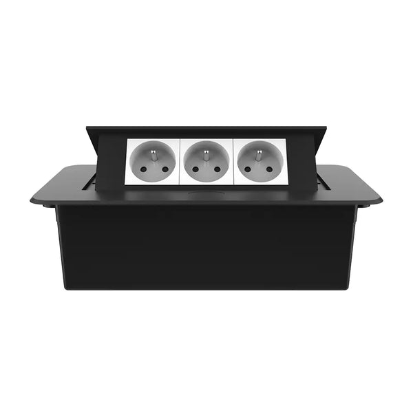 Livolo | Zwart | 3 | Pop-Up Stekkerdoos | Push | Inbouw | France | Stopcontacten - Wit Livolo Nederland B.V.