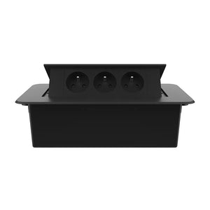 Livolo | Zwart | 3 | Pop-Up Stekkerdoos | Push | Inbouw | France | Stopcontacten - Zwart Livolo Nederland B.V.