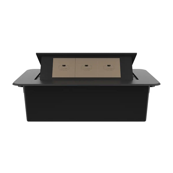 Livolo | Zwart | 3 | Pop-Up Stekkerdoos | Push | Inbouw | USB-C - Goud Livolo Nederland B.V.