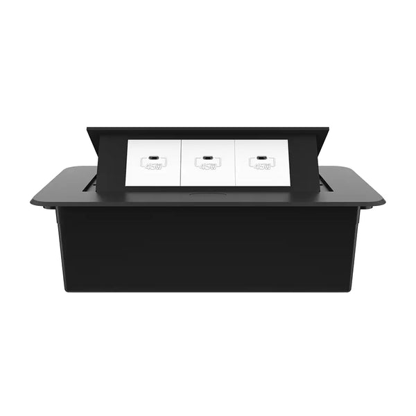 Livolo | Zwart | 3 | Pop-Up Stekkerdoos | Push | Inbouw | USB-C - Wit Livolo Nederland B.V.