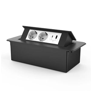 Livolo | Zwart | 3 | Pop-Up stekkerdoos | Push | Inbouw | Stopcontacten - USB & USB-C - Wit Livolo Nederland B.V.