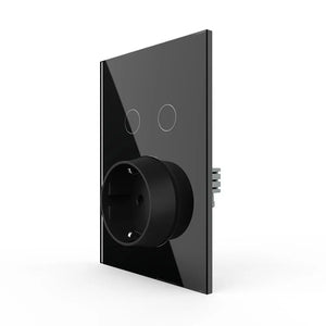 Livolo | Zwart | Aan/Uit | Wissel serieschakelaar met wandcontactdoos | 1 inbouwdoos Livolo Nederland B.V.