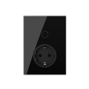 Livolo | Schwarz | Ein/Aus | Umschalter mit Steckdose | 1 Unterputzdose Livolo Nederland B.V.