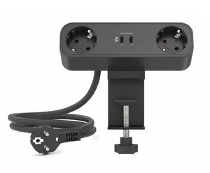 Livolo | Zwart | Bureau Stekkerdoos | Dubbel Stopcontact + Dubbele USB-C Oplader Livolo Nederland B.V.