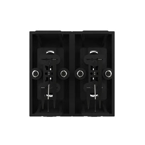 Zwarte Livolo dubbele tulp aansluiting voor geïntegreerde audio in design schakelmateriaal
