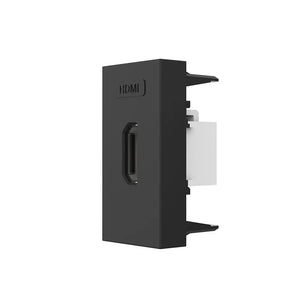 Livolo zwarte HDMI wandcontactdoos module voor modulaire SR glasplaat
