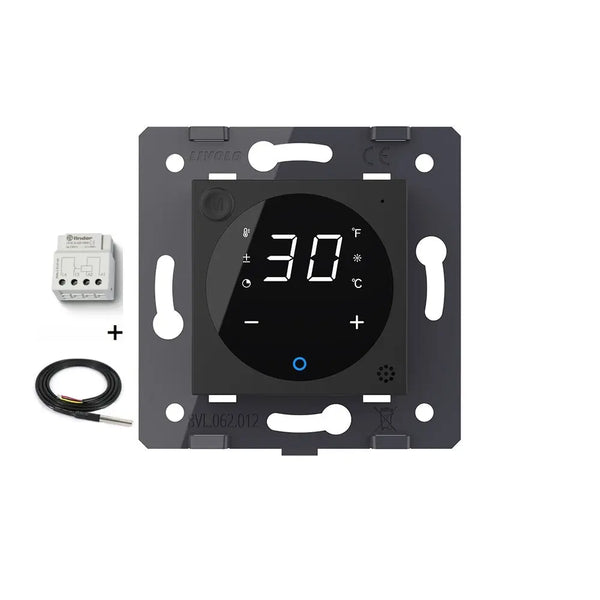 Livolo | Zwart | SR | Thermostaat voor vloerverwarming met CV