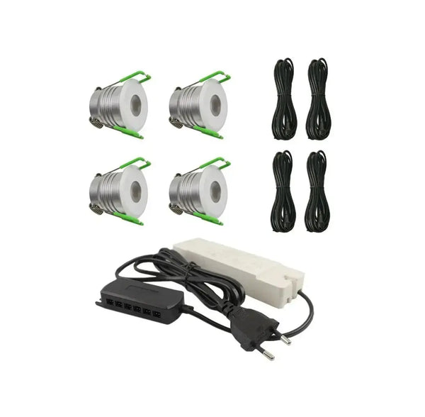 Complete Veranda Set | Deluxe 2 | Veranda verlichting 12V | Plug and Play | 4 Inbouwspots | Dimbaar Livolo Nederland B.V.