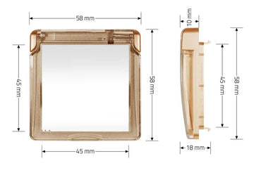 Livolo | Goud | SR | Spatwaterdicht IP44 | Klapdeksel