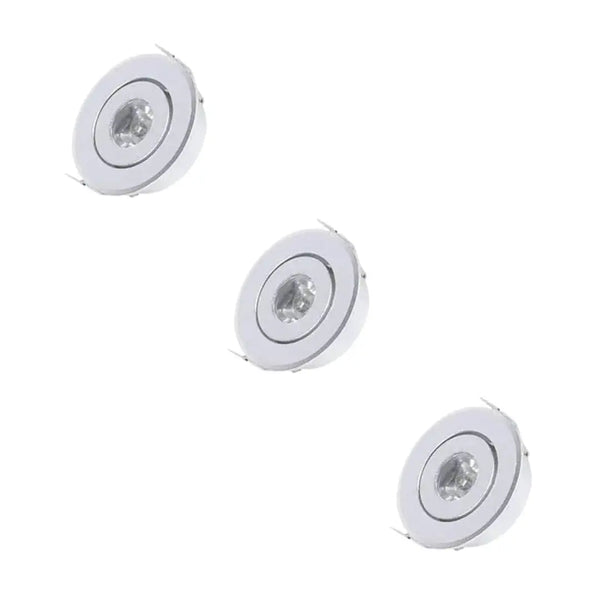 Mini Inbouwspot | 3 Stuks | Zilver | Kantelbaar en Richtbaar | IP44 | Rond | ø 45mm Livolo Nederland B.V.