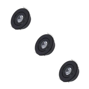 Mini Inbouwspot | 3 Stuks | Zwart | Kantelbaar en Richtbaar | IP44 | Rond | ø 45mm Livolo Nederland B.V.
