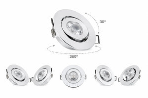 Mini Inbouwspot | Zilver | Kantelbaar en Richtbaar | IP44 | Rond | ø 45mm Livolo Nederland B.V.