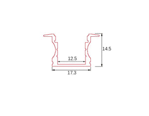 Profiel | Inbouw | 1 Meter | Recht | Zwart | 17.3 x 14.5 | COB ledstrip Livolo Nederland B.V.