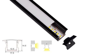 Profil | Eingebaut | 1 Meter | Recht | Schwarz | 17,3 x 14,5 | COB-LED-Streifen Livolo Nederland B.V.