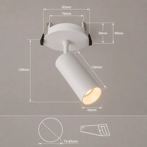 Richtbare Inbouwspot | Wit | Draaibaar | Luxe Design | Ø75-83mm Livolo Nederland B.V.