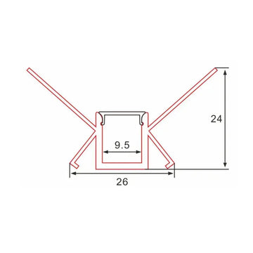 Stucprofiel | Inbouw | 4 Meter | Buitenhoek | Aluminium | 26 x 24 | COB ledstrip Livolo Nederland B.V.