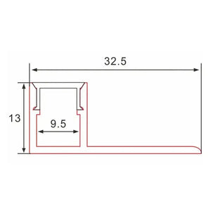 Stucprofiel | Inbouw | 4 Meter | Zijkant | Aluminium | 32.5 x 13 | COB ledstrip Livolo Nederland B.V.