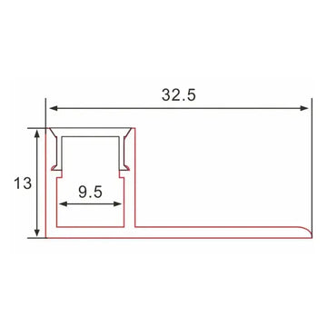 Stucprofiel | Inbouw | 4 Meter | Zijkant | Aluminium | 32.5 x 13 | COB ledstrip Livolo Nederland B.V.