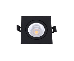 Inbouwspot | Zwart | Lage inbouwdiepte | IP54 | Kantelbaar | Vierkant | Ø 68mm Livolo Nederland B.V.