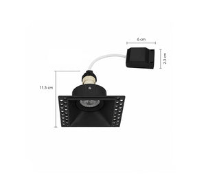 Spot encastrable sans garniture | Noir | Approfondi | Inclinable | Raccord GU10 | Carré | ▢ 83 mm Livolo Nederland B.V.