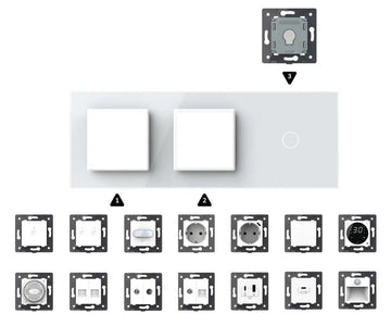 Zelf samenstellen | Wit | Afdekraam | SR+SR+1 Livolo Nederland B.V.