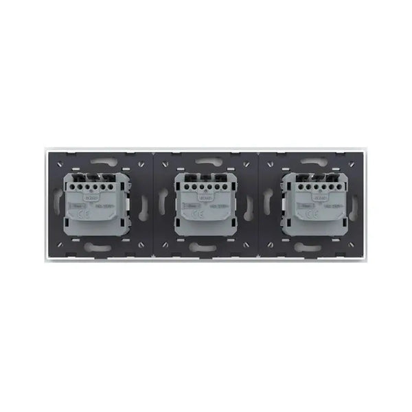 Livolo | Wit | SR+SR+SR | Wandcontactdoos | Chrome frame Livolo Nederland B.V.