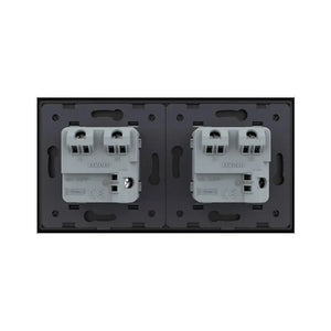 Livolo | Zwart | SR+SR | Wandcontactdoos | Zonder randaarde Livolo Nederland B.V.