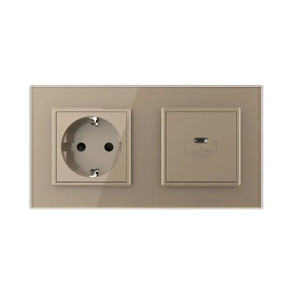 Livolo | Goud | SR+SR | Wandcontactdoos | USB type C oplader Livolo Nederland B.V.