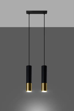 Hanglamp | 2 | Zwart met gouden buitenzijde | Luxe LED Livolo Nederland B.V.