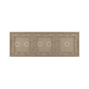 Livolo | Goud | 1+2+2 | Glasplaat | Touchschakelaar Livolo Nederland B.V.