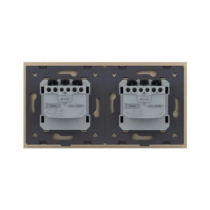 Livolo | Goud/Zwart | SR+SR | Wandcontactdoos Livolo Nederland B.V.