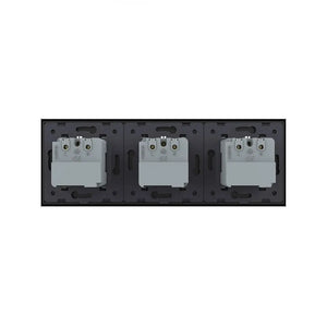 Livolo | Zwart | SR+SR+SR | Wandcontactdoos | Smart Home Livolo Nederland B.V.