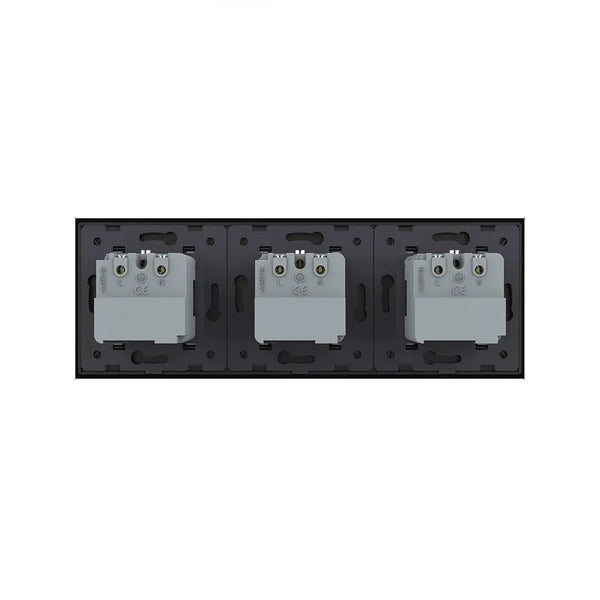 Livolo | Zwart | SR+SR+SR | Wandcontactdoos | Smart Home Livolo Nederland B.V.