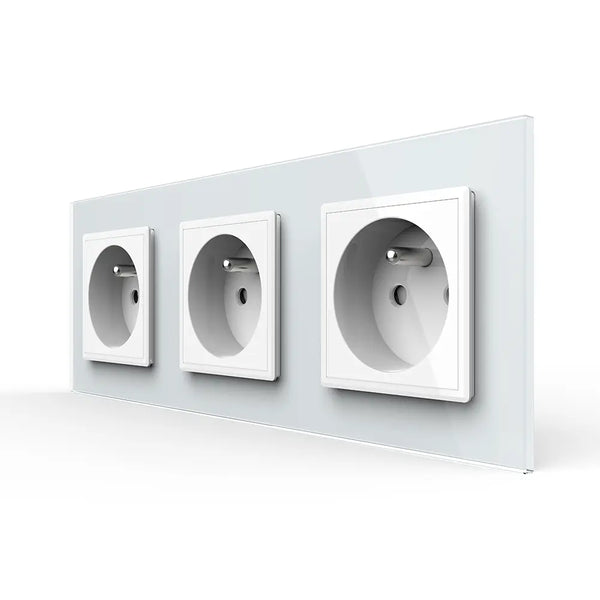 Livolo | Wit | SR+SR+SR | Wandcontactdoos | France Livolo Nederland B.V.